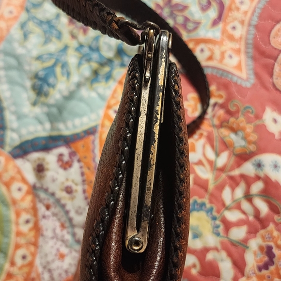 Antique Turnlog Tooled Leather Handbag - Picture 8 of 14